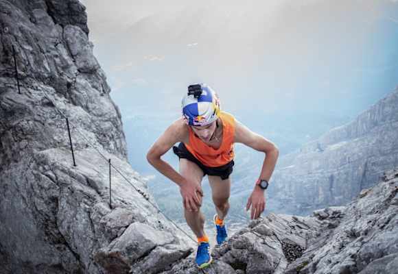 Anton Palzer auf seinem Weg zum neuen Rekord am Watzmann-Massiv 
